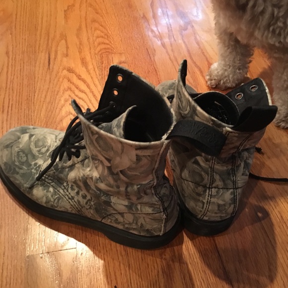 rose print doc martens